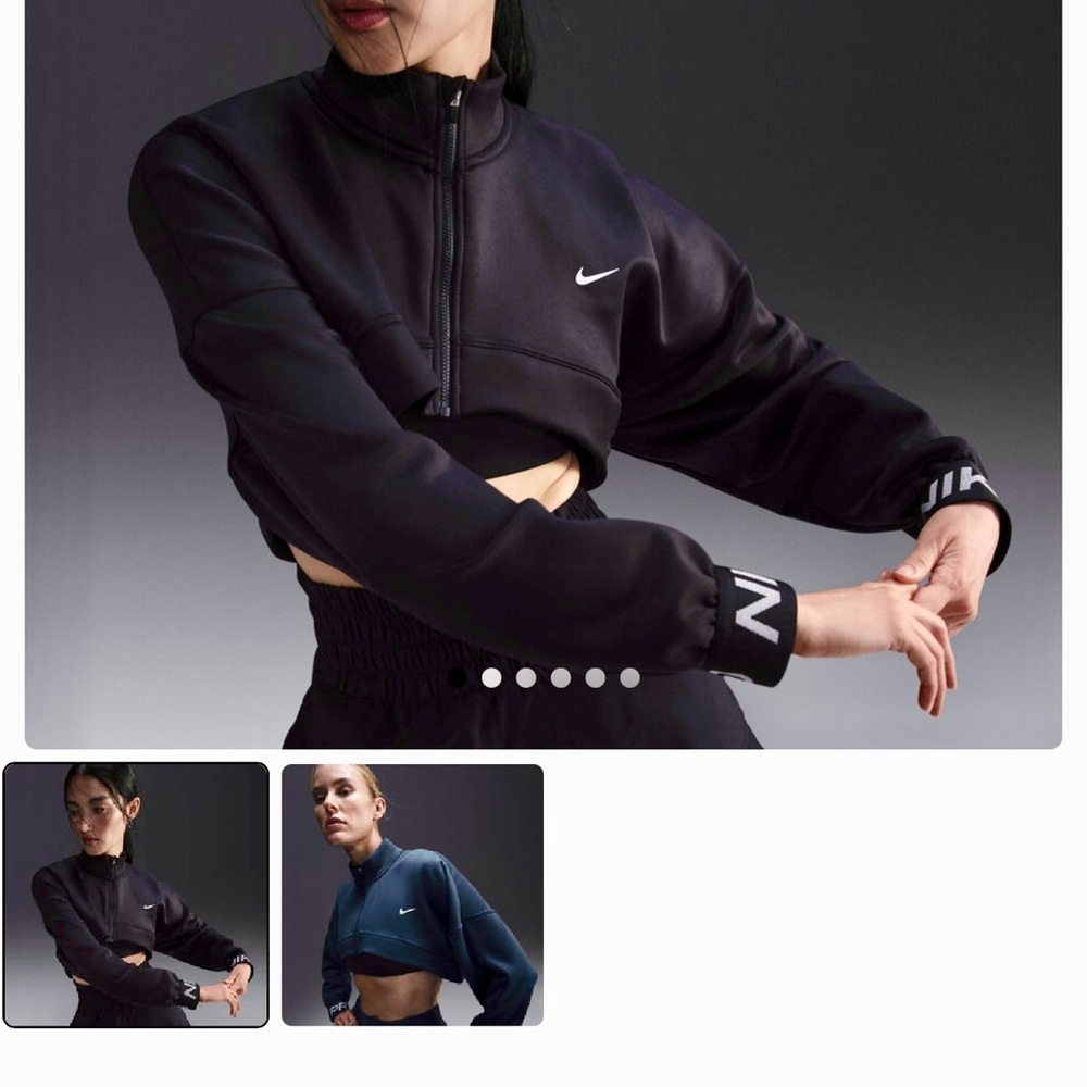 Nike Black Athletic Cropped Top